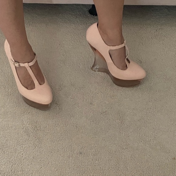 Qupid platforms, dusty rose, size 7.5 - Picture 6 of 7